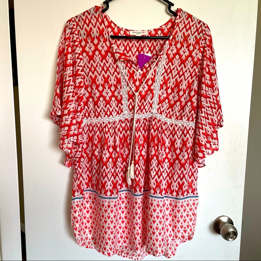 BeachLunchLounge Multicolor Wing Sleeve Top - Size M